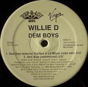 Willie D - Dem Boys VG - 12" Single 2000 Rap-A-Lot USA 7087 6 15738 1 7 - Hip Hop