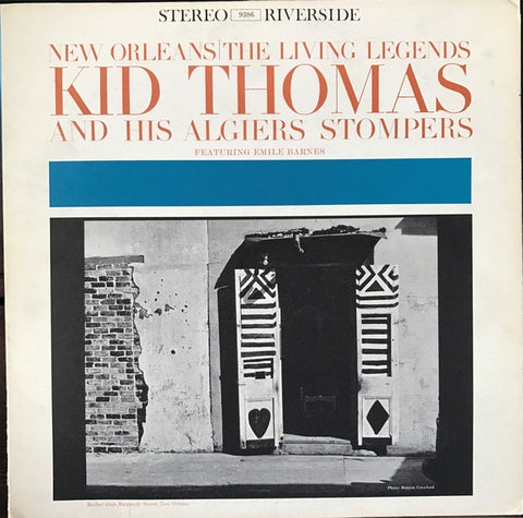 Kid Thomas And His Algiers Stompers Featuring Emile Barnes ‎– Kid Thomas And His Algiers Stompers Featuring Emile Barnes - VG+ Lp Record 1960 Riverside USA Stereo Vinyl - Jazz