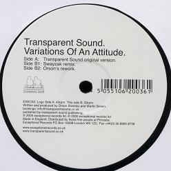 Transparent Sound ‎– Variations Of An Attitude - Mint 12" Single Record - 2005 UK Exceptional Vinyl - Electro / Acid