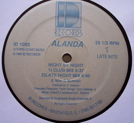 Alanda ‎– Night By Night - VG+ 12" Single Record 1990 ID USA Vinyl - Chicago House