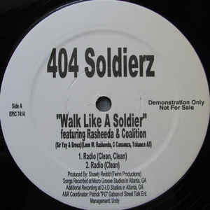404 Soldierz - Walk Like A Soldier - M- 12" Single Promo Epic USA - Hip Hop