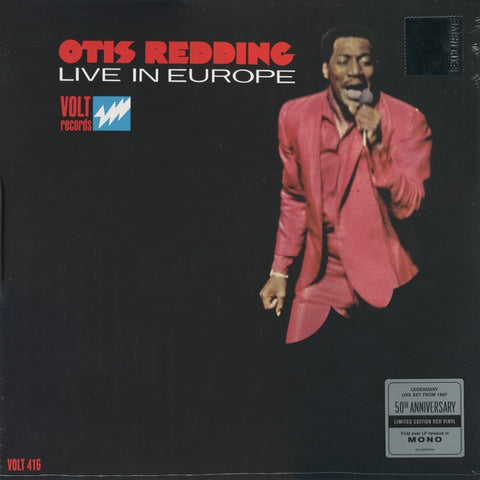 Otis Redding ‎– Otis Redding Live In Europe - New Lp Record Store Day 2017 Volt USA RSD Black Friday Mono Red Vinyl - Soul