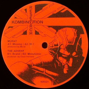 Murat & The Advent – Missing / Brand - New 12" Single 2006 UK Kombination Research Vinyl - Techno / Tribal