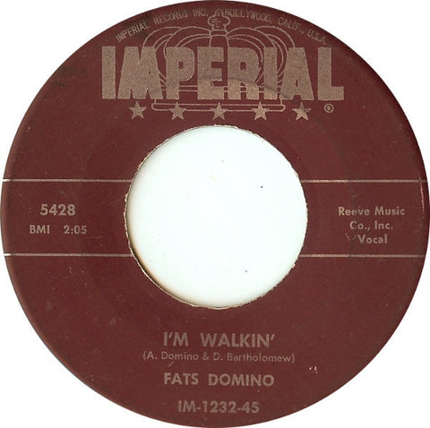 Fats Domino - I'm Walkin' / I'm In The Mood For Love - VG+ 7" Single 45RPM 1957 Imperial USA - Blues