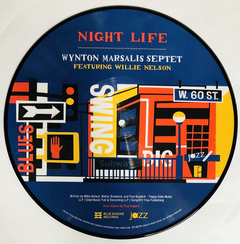 Wynton Marsalis Septet -  Night Life / I'm Gonna Find Another You - New Vinyl 2018 Blue Engine Record Store Day 10" Picture Disc Pressing (Limited to 1000) - Jazz