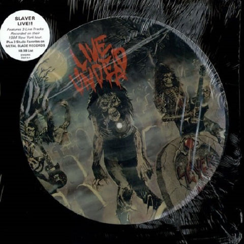 Slayer ‎– Live Undead - Mint- 12" Ep Record 1985 Metal Blade/ Enigma USA Picture Disc Vinyl - Thrash / Speed Metal