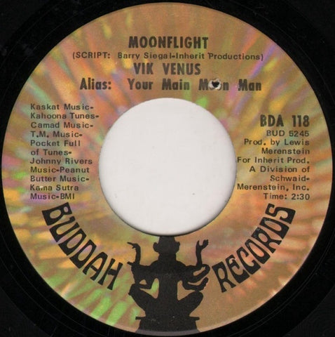 Your Main Moon Man - Moonflight / Everybody's On Strike - VG+ 7" Single 45RPM 1969 Buddah USA - Rock