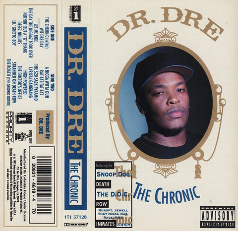 Dr. Dre ‎– The Chronic - Used Cassette 1992 Priority - Hip Hop / G-Funk / Gangsta