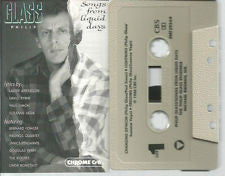 Philip Glass - Songs From Liquid Days - VG+ 1984 USA Cassette Tape - Experimental/Electronic