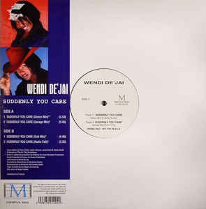 Wendi De'Jai ‎– Suddenly You Care - New 12" Single 2001 UK Millennium Vinyl - House / UK Garage