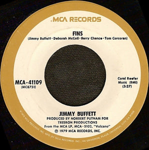 Jimmy Buffett  -  Fins - VG+ 7" Single 45 RPM 1979 USA - Country Rock