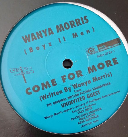 Wanya Morris ‎– Come For More - M- 12" Single 2000 Main St. Music Inc. US - R & B