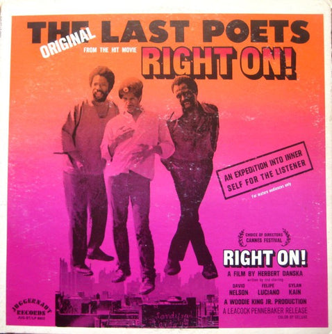 The Original Last Poets ‎– Right On! - VG+ Lp Record 1971 Juggernaut USA Original Vinyl - Jazz-Funk / Poetry / Spoken Word / Soundtrack