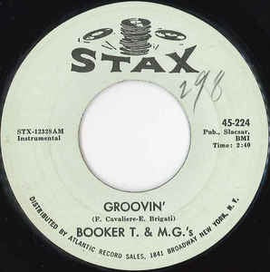 Booker T. & M.G.'s - Groovin' / Slim Jenkin's Place - VG 7" 45 Single 1967 USA - Funk / Soul