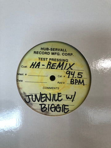 DJ Chase ‎– Juvenile/Tupac/Grand Puba/Biggie Smalls - Ha (Remix) / Brandy & Mc Lyte - You Don't Love Me (Remix) - VG 12' Single Record USA Test Press Vinyl - Hip Hop