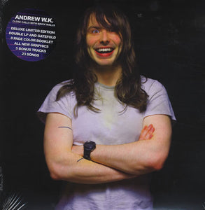 Andrew W.K. ‎– Close Calls With Brick Walls - New 2 Lp Record 2007 USA Limited Blue & Orange Vinyl & Book - Hard Rock / Experimental