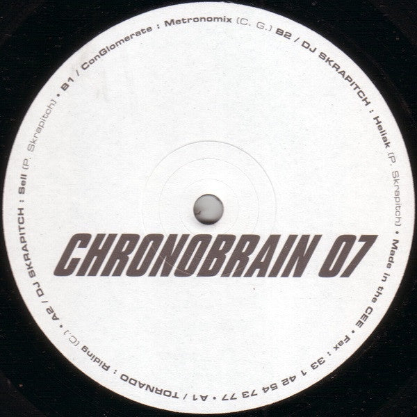 Various ‎– Chronobrain 07 - VG+ 12" Single 1997 Chronobrain France - Techno - Shuga Records
