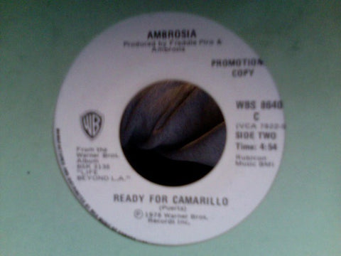 Ambrosia - How Much I Feel / Ready For Camarillo - VG+ 7" Single 45RPM 1978 Warner Bros. Records USA - Rock / Pop