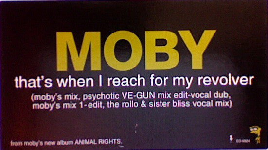 Moby - That's When I Reach For My Revolver - VG+ 12" Single USA 1997 Promo - House