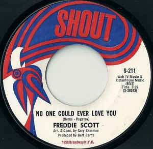 Freddie Scott ‎- No One Could Ever Love You / Cry To Me - VG 7" Single 45 RPM USA - Funk / Soul