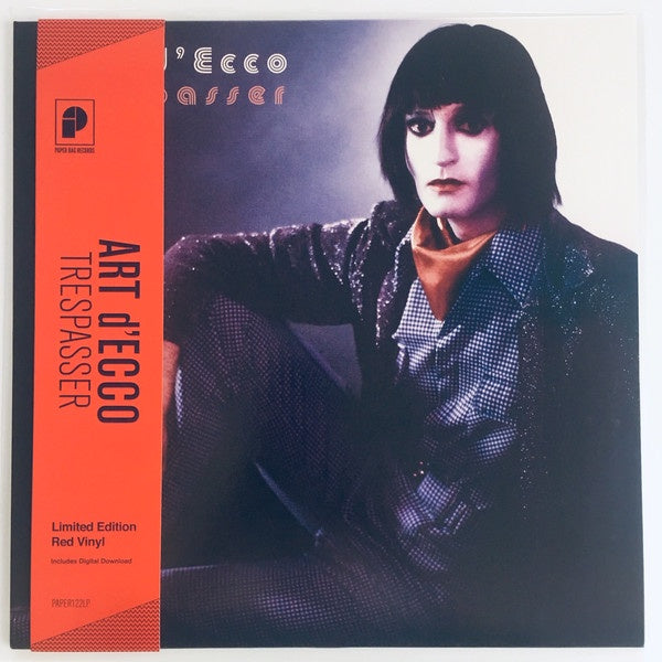 Art d'Ecco ‎– Trespasser - New LP Record 2021 Paper Bag Canada Import Red Vinyl - Art Rock / Glam - Shuga Records