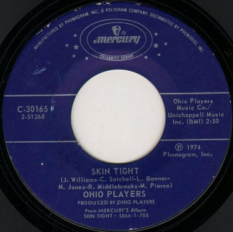 Ohio Players ‎– Skin Tight / Jive Turkey (Part 1) - VG+ 7" Single Used 45rpm 1974 Mercury USA - Funk