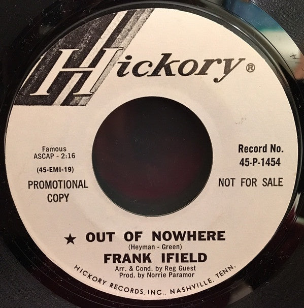 Frank Ifield ‎- Kaw-Liga / Out Of Nowhere - VG+ 7" Single 45 RPM 1967 USA - Country - Shuga Records