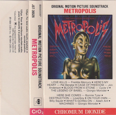 Various ‎– Metropolis (Original Motion Picture Soundtrack) - Used Cassette 1984 USA Columbia Records - Soundtrack / Electronic