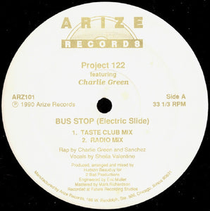 Project 122 - Bus Stop (Electric Slide) - VG 12" Single 1990 USA - Chicago House
