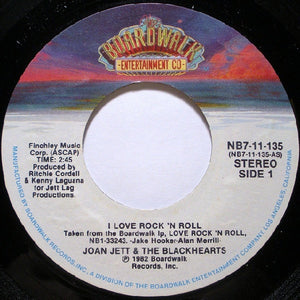 Joan Jett & The Blackhearts - I Love Rock 'N Roll / You Don't Know What You've Got - VG+ 7" Single 45RPM 1982 The Boardwalk Entertainment Co USA - Rock - Shuga Records