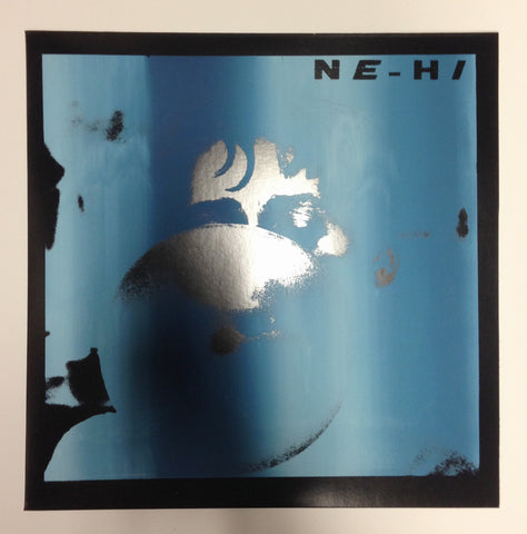 NE-HI - S/T New Vinyl - 2016 Manic Static "Shuga Records Exclusive" on Translucent Blue Vinyl in Handnumbered Screen Printed Jacket (Ltd. to 100) + Download - Chicago Garage / Jangle Pop / Psych