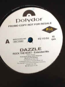Dazzle ‎– Rock The Boat - VG+ Single Record - 1990 UK Polydor Vinyl - Europop