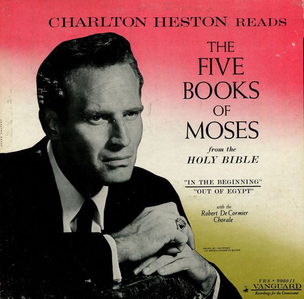 Charlton Heston With The Robert DeCormier Chorale ‎– Reads The Five Books Of Moses From The Holy Bible - VG+ 2Lp Record Box 1959 USA Stereo Original Vinyl & Insert - Spoken Word - Shuga Records