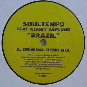 SoulTempo Feat. Kissey Asplund ‎– Brazil - Mint 12" Single Record - 2008 USA Vinyl - Chicago House - Shuga Records
