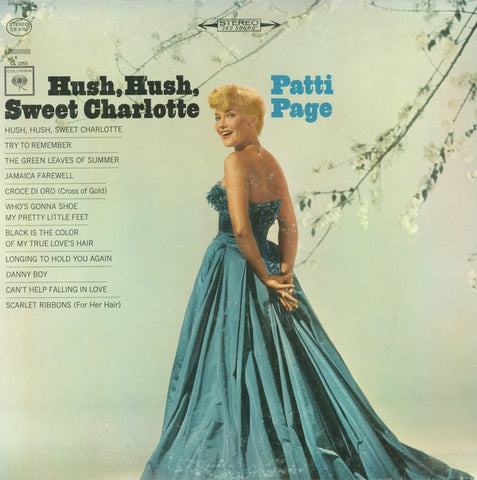 Patti Page ‎– Hush, Hush Sweet Charlotte - VG+ Lp Record 1965 CBS USA Stereo Vinyl - Jazz Vocal /Easy Listening