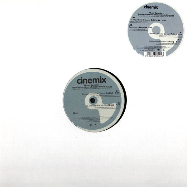 Michel Magne / François De Roubaix ‎– Cinemix Album Sampler - Mint 12" Ep Single Record 2003 France Import Vinyl - House / Drum n Bass / Future Jazz - Shuga Records