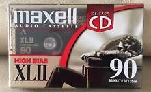 New Maxell XLII 90 Minutes Blank Audio Cassette Tape High Bias