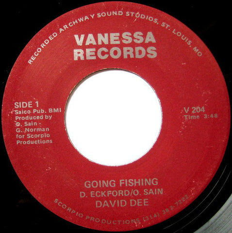 David Dee ‎– Going Fishing / Blues Jam - VG+ 45rpm 1981 USA - St. Louis Blues