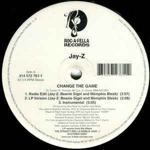 Jay-Z - Change The Game / You, Me, Him And Her - VG 12" Single USA 2000 - Hip Hop