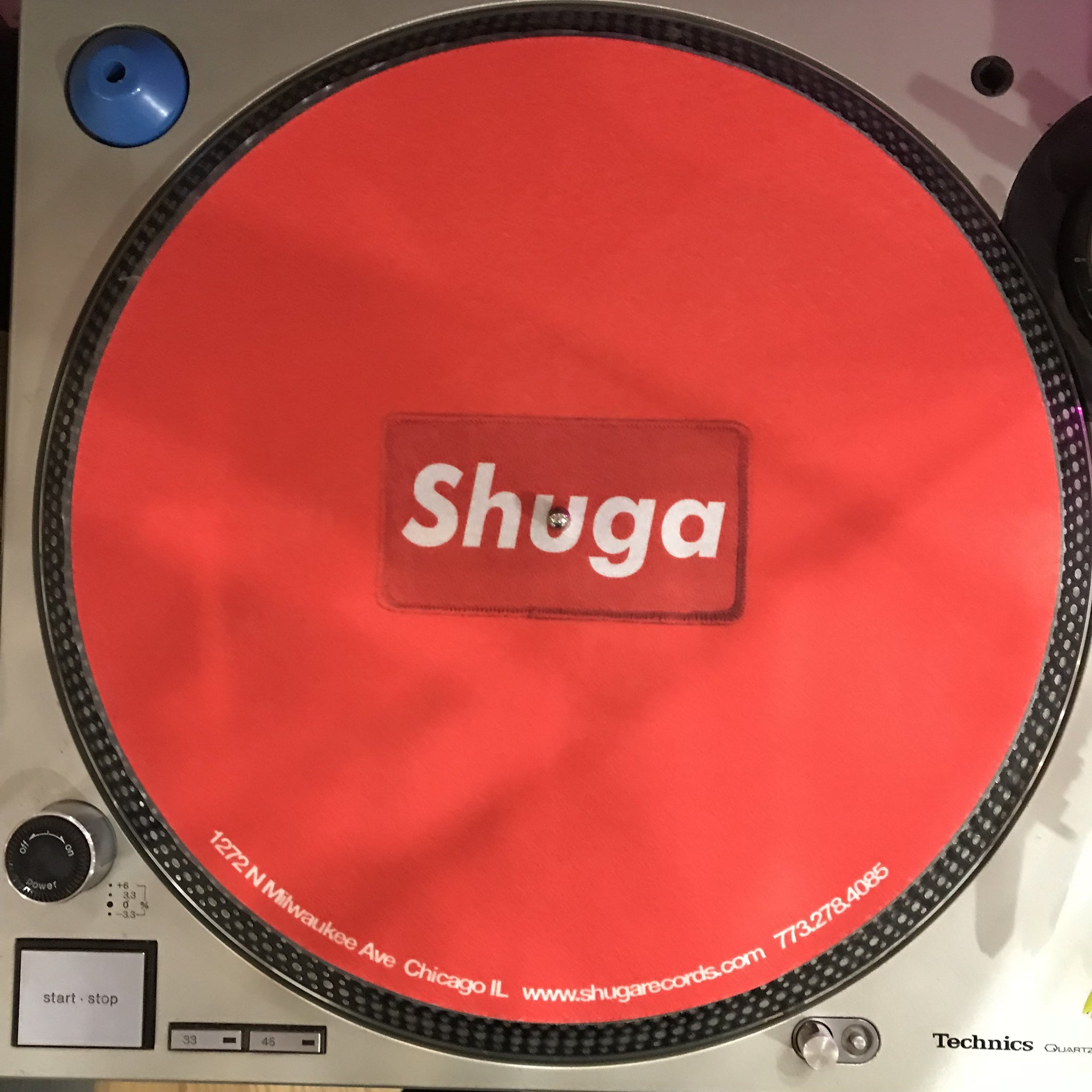 Shuga Records 2018 Limited Edition Vinyl Record Slipmat Supreme Red on Red Patch