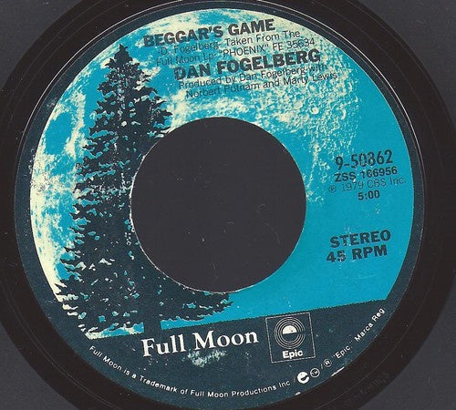 Dan Fogelberg ‎- Beggar's Game - VG+ 7" Single 45 RPM 1979 USA - Country Rock - Shuga Records