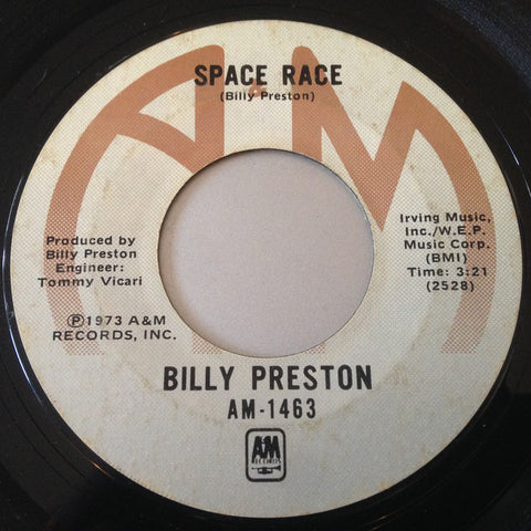 Billy Preston ‎– Space Race / We're Gonna Make It - VG 45rpm 1973 USA - Disco / Soul