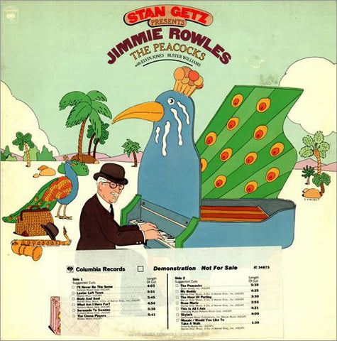Stan Getz Presents Jimmie Rowles* ‎– The Peacocks - VG+ 1977 Stereo USA Promo Original - Jazz