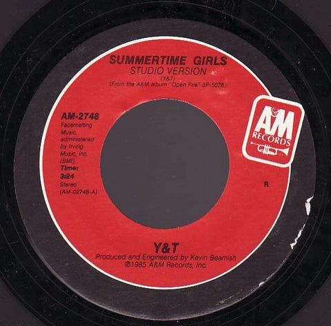 Y & T ‎– Summertime Girls - VG+ 45rpm 1985 USA - Rock / Hard Rock