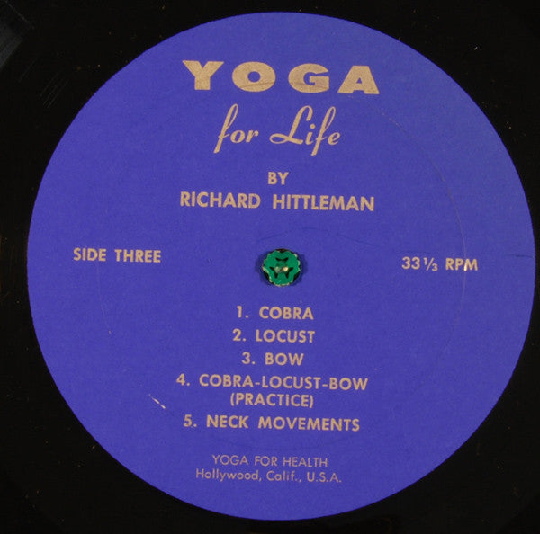 Richard Hittleman - Yoga For Life - VG+ Mono USA (Only LP #2) - Education/Therapy - Shuga Records