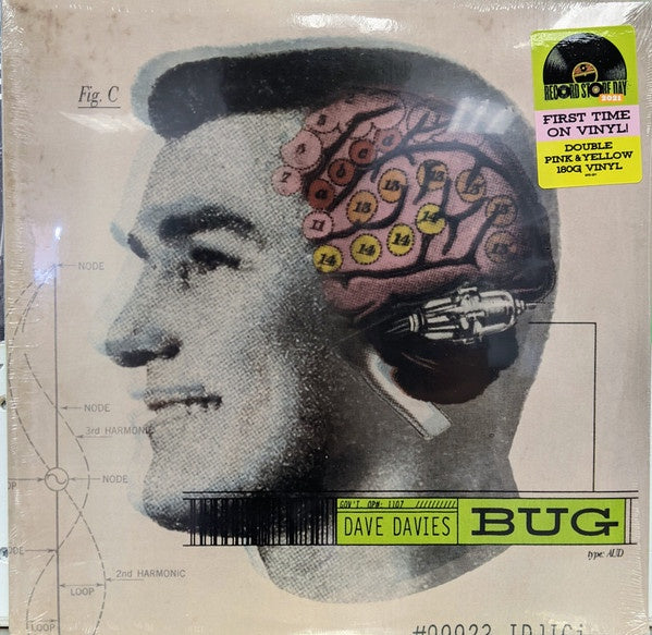 Dave Davies ‎– Bug (2002) - New 2 LP Record Store Day 2021 Greem Amp RSD Pink & Yellow Vinyl - Rock