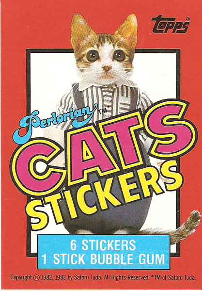 (1) One Pack - New 1983 Topps Perlorian Cats Trading Card - 6 Cards Stickers - Shuga Records