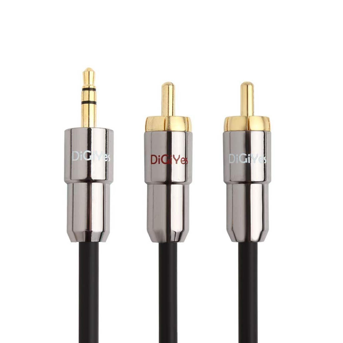 2 meter / 6 Fee t Audio Cable 3.5 mm Male to 2 RCA Male Stereo Audio Auxiliary Aux Cable Y Splitter - Shuga Records Chicago