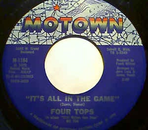 Four Tops ‎– It's All In The Game / Love (Is The Answer) - VG 7" Single 45RPM 1970 Motown USA - Funk/Soul