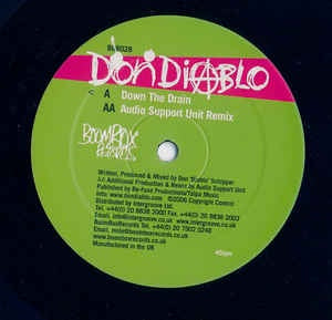 Don Diablo ‎– Down The Drain - Mint- 12" Single Record Record - 2006 UK Boom Box Vinyl - House / Breakbeat
